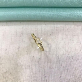 ANEL CORAÇÃO ZIRCÔNIA BANHADO A OURO