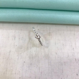 ANEL CORAÇÃO ZIRCÔNIA BANHADO A PRATA