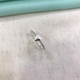 ANEL CORAÇÃO ZIRCÔNIA BANHADO A PRATA