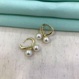 ARGOLA PÉROLA DOUCEUR BANHADO A OURO