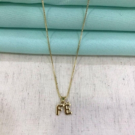 COLAR FÉ BANHADO A OURO