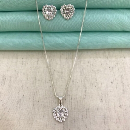 CONJUNTO CLARITÉ BANHADO A PRATA