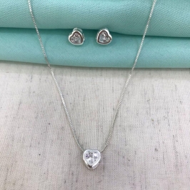 CONJUNTO CLARITY BANHADO A PRATA