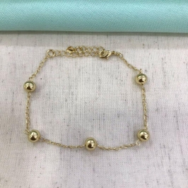 PULSEIRA ESFERA BANHADO A OURO
