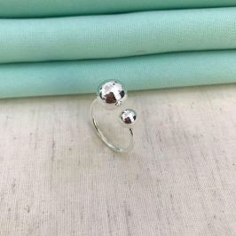 ANEL ESFERAS REGULÁVEL BANHADO A PRATA