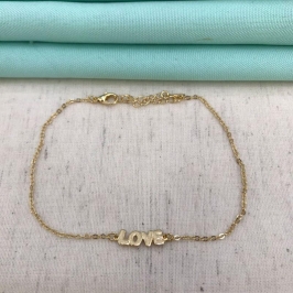 PULSEIRA LOVE BANHADO A OURO