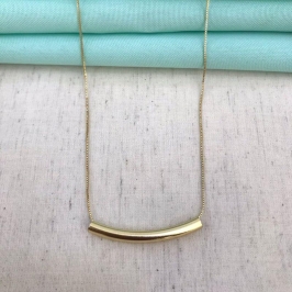 COLAR TUBINHO BANHADO A OURO