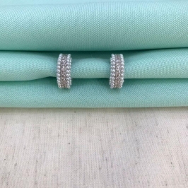 ARGOLA MICRO PÉROLA BANHADO A PRATA