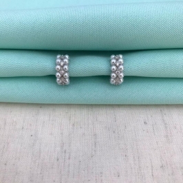 ARGOLA PÉROLA ZIRCÔNIA BANHADO A PRATA