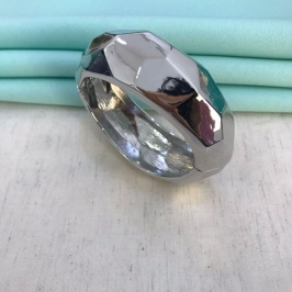 BRACELETE GEOMÉTRICO BANHADO A PRATA