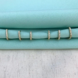 TRIO ARGOLA QUADRADA BANHADO A OURO