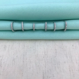 TRIO ARGOLA QUADRADA BANHADO A PRATA