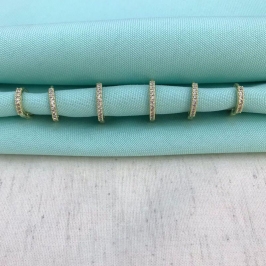 TRIO DE ARGOLA ZIRCÔNIA BANHADO A OURO