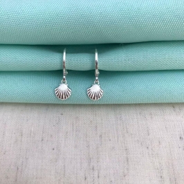 ARGOLA CONCHA BANHADO A PRATA