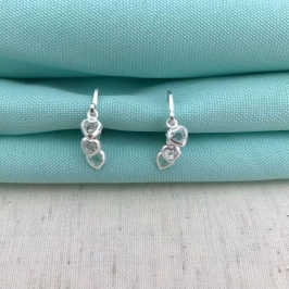 ARGOLINHA TRIO CORAÇÃO BANHADO A PRATA