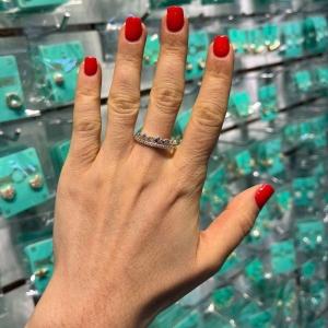 ANEL CORAÇÃO ZIRCÔNIA BANHADO A PRATA