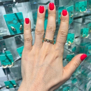 ANEL LOVE EM ZIRCÔNIA BANHADO A OURO