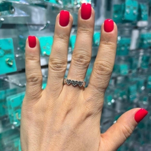 ANEL LOVE EM ZIRCÔNIA BANHADO A PRATA