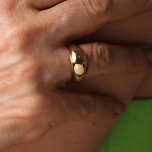 ANEL PUFFER BANHADO A OURO