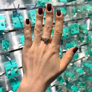 ANEL SOLITÁRIO DESPERTAR BANHADO A OURO