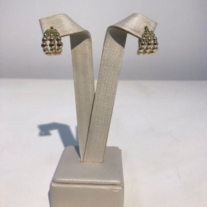 ARGOLA MINI ESFERAS JEWELRY BANHADO A OURO