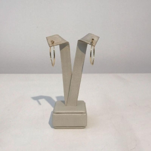 ARGOLA OVAL SLIM FECHO ITALIANO BANHADO A OURO