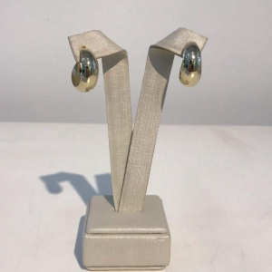 ARGOLA PUFFER VAZADA BANHADO A OURO