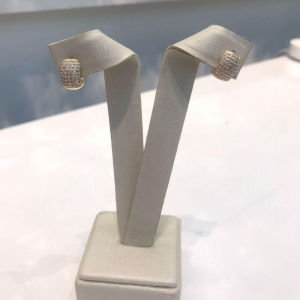 ARGOLA REDONDA EM ZIRCÔNIA BANHADO A OURO