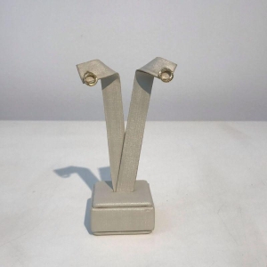 ARGOLINHA FRONTAL ENTRELAÇADA BANHADO A OURO