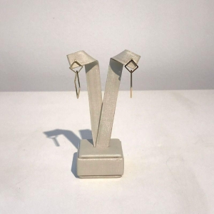 BRINCO DUPLO QUADRADO BANHADO A OURO