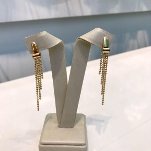 BRINCO FIO GLAMOUR ESFERAS BANHADO A OURO