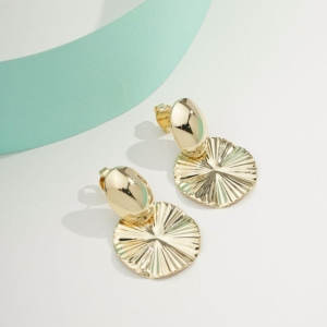 BRINCO RELUZ REDONDO BANHADO A OURO