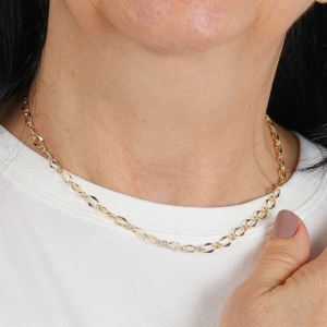 CHOKER ELOS ONDULADOS BANHADO A OURO