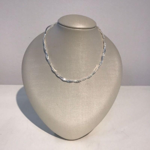 CHOKER FITA E CORDÃO BAIANO BANHADO A PRATA