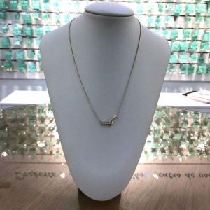 COLAR BRAVE ZIRCÔNIA BANHADO A OURO