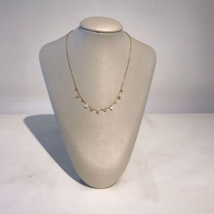 COLAR CORAÇÕES ZIRCÔNIA BANHADO A OURO