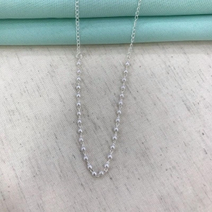 COLAR DE PÉROLAS INFANTIL BANHADO A PRATA