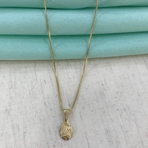 COLAR DE SÃO MIGUEL BANHADO A OURO