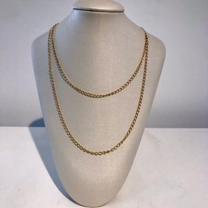 COLAR DUPLO DE ELOS BANHADO A OURO