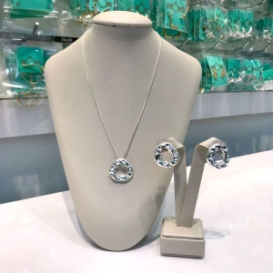 CONJUNTO REDONDO ORGÂNICO PISA BANHADO A PRATA