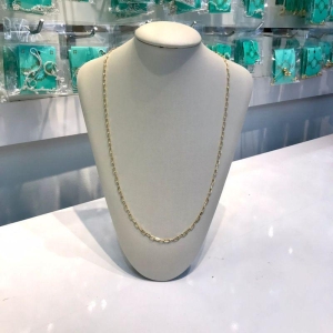 CORRENTE CARTIER FECHO GAVETA MASCULINO BANHADO A OURO