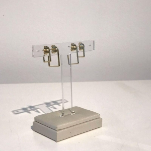 DUPLA DE ARGOLA QUADRADA BANHADO A OURO