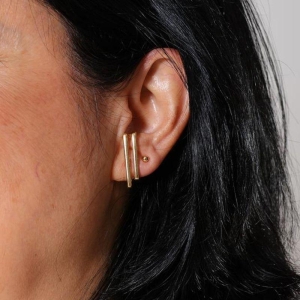 EARHOOK GLAMOUR LISO BANHADO A OURO