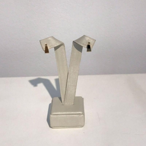 MEIA ARGOLA QUADRADA BANHADO A OURO