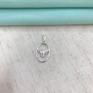 PINGENTE ESPÍRITO SANTO BANHADO A PRATA