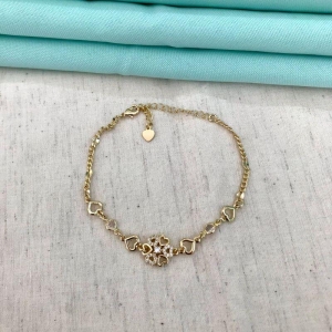 PULSEIRA CARÍCIA JEWELRY EM ZIRCÔNIA BANHADO A OURO