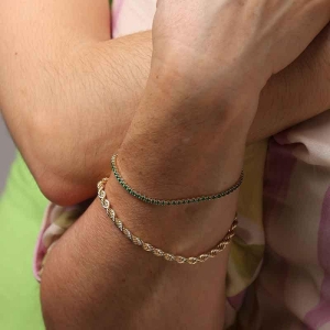 PULSEIRA CORDÃO BAIANO LUXO BANHADO A OURO