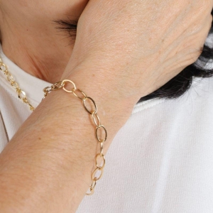 PULSEIRA ELOS LARGOS BANHADO A OURO