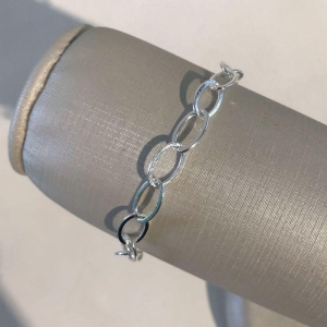 PULSEIRA ELOS LARGOS BANHADO A PRATA