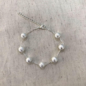 PULSEIRA ESFERA FOSCA BANHADO A PRATA